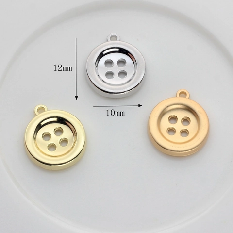 Mini Legering Knop Hangers DIY Handgemaakte Sieraden Accessoires Voor Oorbellen Kettingen Armbanden Ambachten Knop Bedeltjes