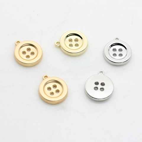 Mini Legering Knop Hangers DIY Handgemaakte Sieraden Accessoires Voor Oorbellen Kettingen Armbanden Ambachten Knop Bedeltjes