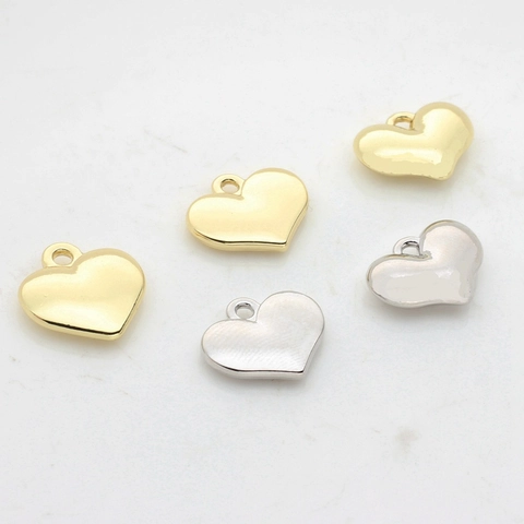 Colgante Solo Sin Cadena en Forma de Corazón de Aleación de Zinc Dijes Metálicos Galvanizados para DIY Collar Pendientes Suministros Joyería