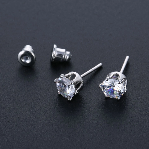 Κλασικά Στρογγυλά Σκουλαρίκια Ζιργκόν για Άνδρες Γυναίκες Χάλκινα με Έξι Δόντια Γεωμετρικά Σκουλαρίκια Μόδα Κοσμήματα Δώρο