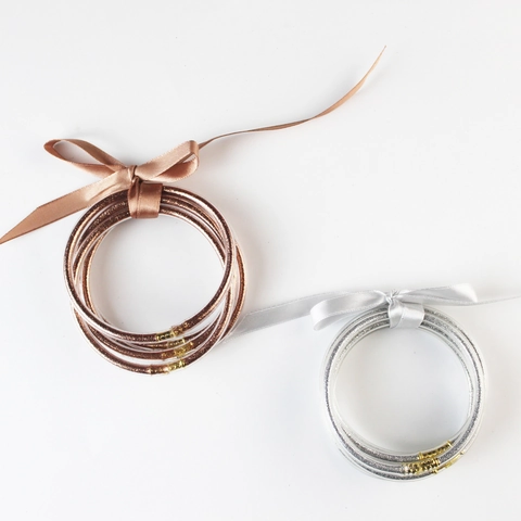 Bracciale Rigido Con Glitter Scintillante Gioielli Di Moda Nastro Fiocco Decorazione Per Tutte Le Stagioni Multistrato Da Donna