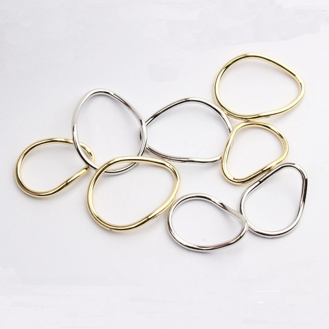 Irregular Geometric Circle Pendants Zinc Alloy DIY Jewelry Making Findings For Earrings Necklace Connectors Hollow Charms