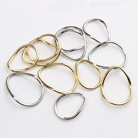 Irregular Geometric Circle Pendants Zinc Alloy DIY Jewelry Making Findings For Earrings Necklace Connectors Hollow Charms