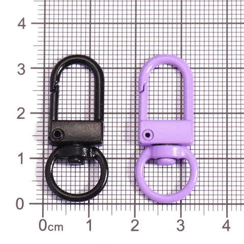 Fermoirs Mousqueton en Alliage Multicolore Crochet Porte-clés pour Accessoires de Sac à Bijoux DIY Crochet Pivotant Fermoir Peint au Four