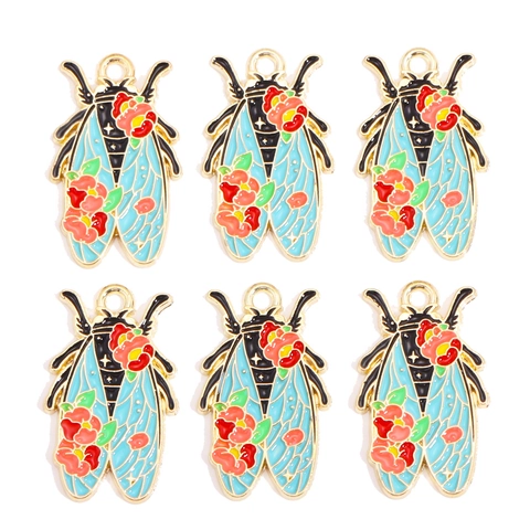 Enamel Alloy Butterfly Moth Charms For DIY Necklace Bracelet Jewelry Making Celestial Moon Star Insect Pendants
