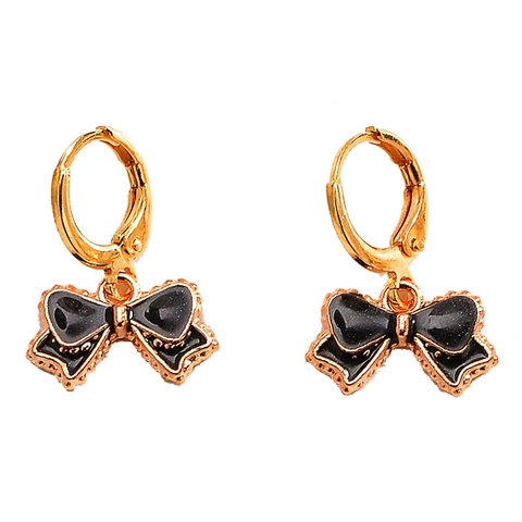 Dolci Orecchini Huggie a Fiocco in Smalto per Donna Stile Coreano Colorati Orecchini a Pendente in Lega Accessori Gioielli Minimalisti