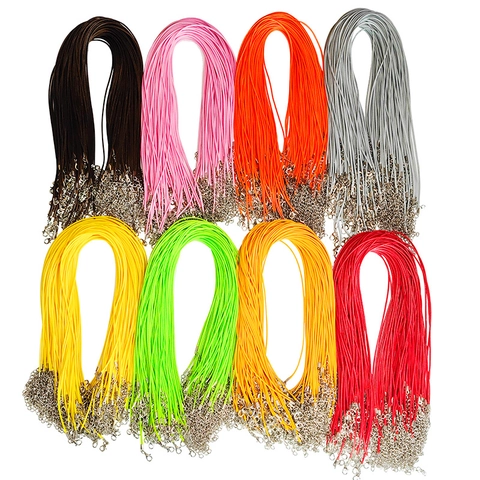 Collar de Cordón de Cera Coreano Con Cierre de Langosta Para Creación de Joyas DIY Accesorios de Cuerda Colgante Multicolor