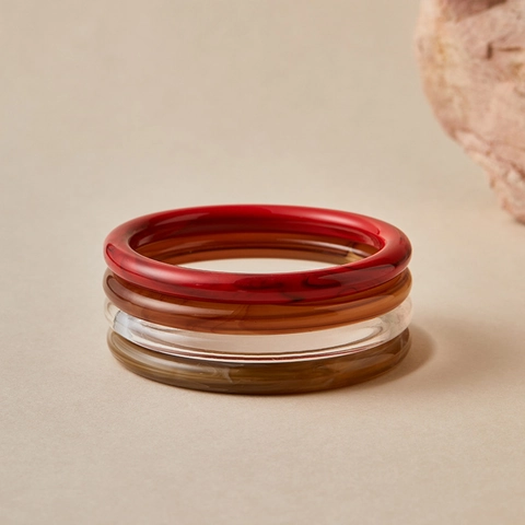 Modern Minimalist Acrylic Resin Round Bangle Bracelet For Women Candy Color Marble Texture Fashion Jewelry Vacation Gift