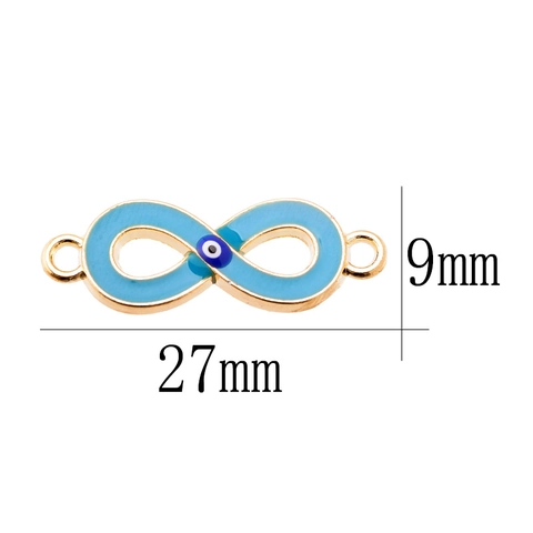 Alloy Enamel Evil Eye Infinity Symbol Connectors For DIY Bracelet Necklace Making Handmade Jewelry Accessory Pendants