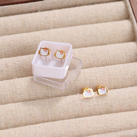 Mini Tragbare Kunststoff Schmuck Aufbewahrungsbox Mit Transparentem Deckel Kleine Quadratische Dose Für Ohrstecker Schmuck Organizer Weiß