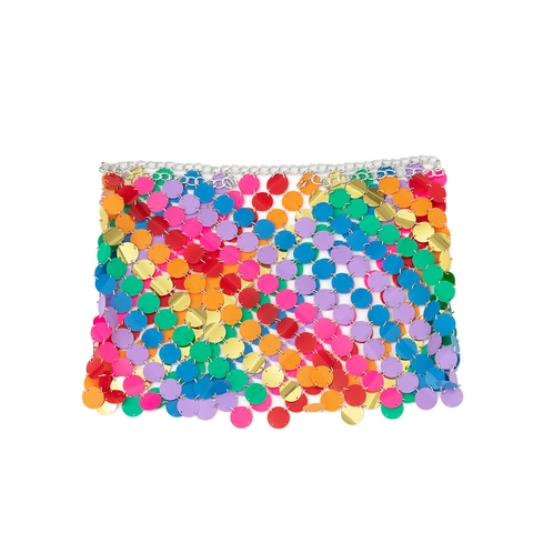 Fashionable Sexy Colorful Sequin Body Chain Skirt Women Nightclub Party Performance Hollow Out Body Jewelry Top Accessories