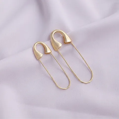 Elegante Spilla Da Balia In Rame Placcato Oro 14K Per Donna Accessorio Minimalista Per Gioielli Fai Da Te Decorazione Di Moda