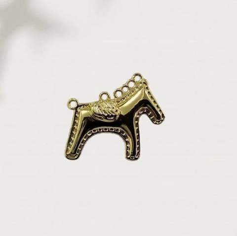 Vintage Alloy Metal Horse Pendants DIY Jewelry Accessories For Earrings Necklaces Keychains Rocking Dala Horse Charms For Women