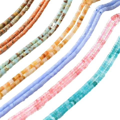 Natural Shell Beads Round Cylinder Spacer Beads For DIY Jewelry Making Necklaces Bracelets Electroplated Elegant Fashion Style Women Accessory