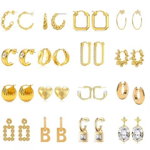 Orecchini a Pendente con Catena di Künstliche Perle Francesi Retrò in Rame Placcato Oro Geometrici per Donna Gioielli di Moda Eleganti