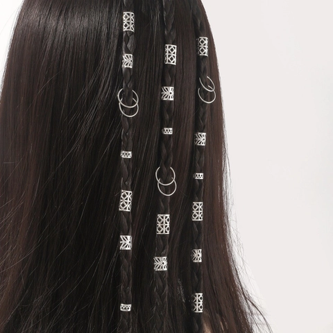 Dreadlock Haarschmuck Legierung Hohl Metall Haarmanschetten Ringe Für Zöpfe Damen Bohemian Fashion Haardekorationen