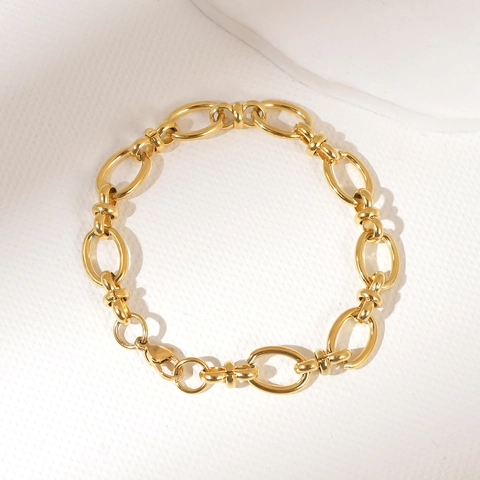 Retro Roestvrij Staal Cubaanse Schakelarmband Voor Mannen Vrouwen Hip Hop Geometrisch Goud Zilver Vergulde Ketting Sieraden
