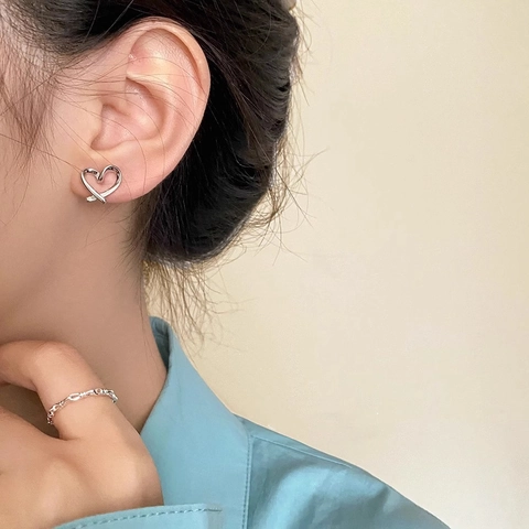 Minimalist Copper Heart Ear Clips Non-Pierced Spiral Plate Earrings For Women Gold Silver Rose Gold Plated Fashion Jewelry