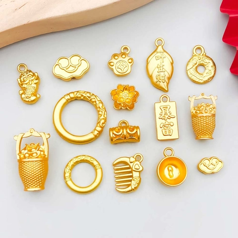 Mat Goud Chinese Stijl Gunstige Wolk Lotus Bedeltjes DIY Sieraden Maken Accessoires Zinklegering Hangers Voor Ketting Armband Decoratieve Ambachten