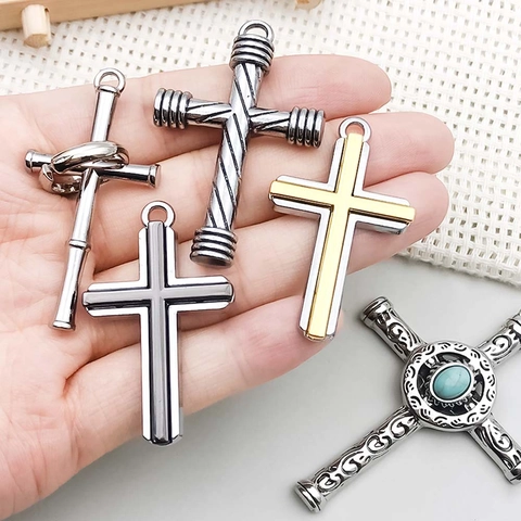 Ciondoli a Croce in Lega Vintage Design Misti Ciondoli Crocefisso in Lega di Zinco per Collana Fai-da-te Bracciale Accessori per Gioielli