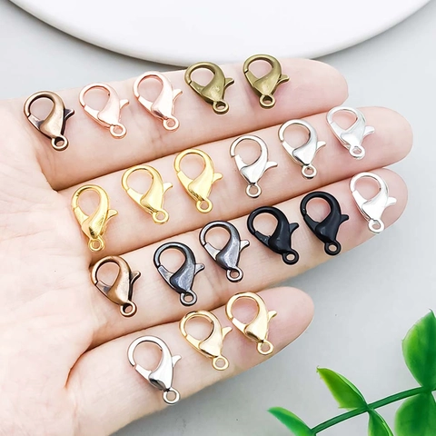 Zinc Alloy Lobster Clasps Jewelry Findings DIY Bracelet Necklace Connector Claws Electroplated Metal Jewelry Connectors