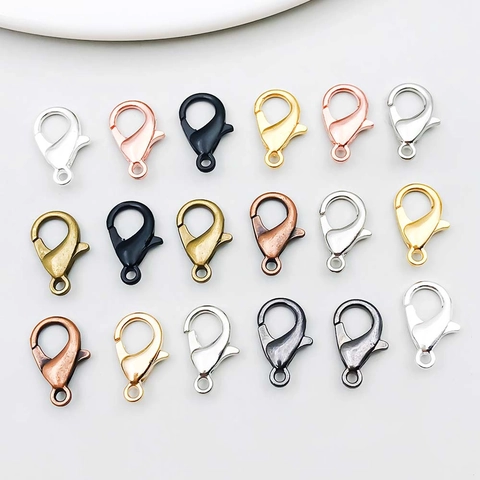 Zinc Alloy Lobster Clasps Jewelry Findings DIY Bracelet Necklace Connector Claws Electroplated Metal Jewelry Connectors
