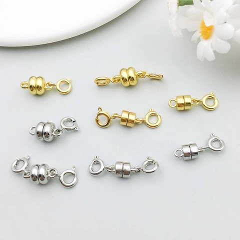 Chiusura Magnetica in Lega di Zinco Cilindro Zucca Connettore per Collana Bracciale Oro Argento Gioielli Fai Da Te
