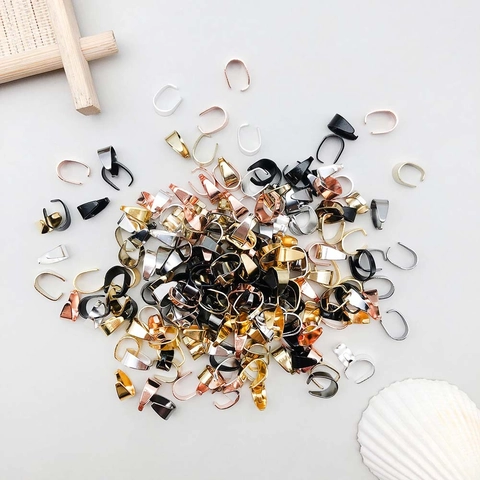 Alloy Pinch Bails Voor Sieraden Maken Hangers Ketting DIY Gemengde Kleuren Metalen Pinch Clip Connector Voor Sieraden Ambachten