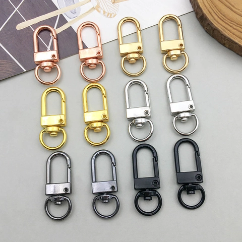 Zinc Alloy Swivel Lobster Clasp Trigger Clip For DIY Keychain Jewelry Making Handbags Bag Accessories Rose Gold Silver Black