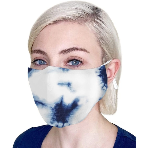 Fashion Tie Dye US Flag Reusable Cloth Face Mask Breathable Washable 3 Layer Cotton Protective Face Mask For Adults Women Men