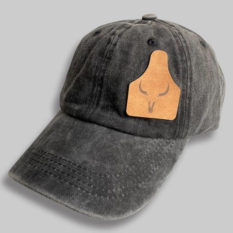 Gorra de Béisbol de Algodón Lavado Vintage Western Cowboy Azteca Geométrico Parche de Cráneo de Toro Ajustable Unisex