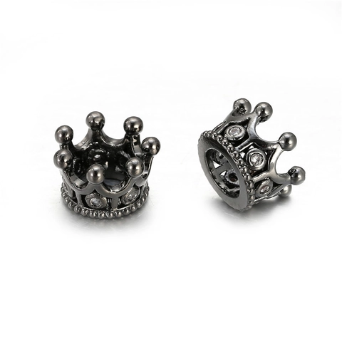 Copper Zirconia Micro Pave Crown Leopard Head Skull Helmet Cross Charms For DIY Bracelet Necklace Making Jewelry Accessories