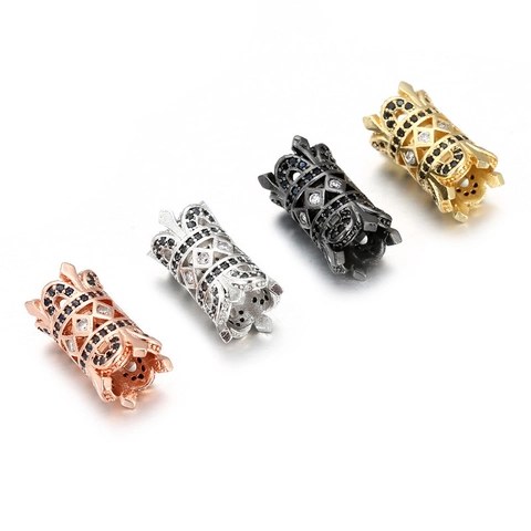 Kupfer Zirkonia Hohl Krone Perlen Für DIY Schmuckherstellung Armband Halskette Vintage Strass Anhänger Charms