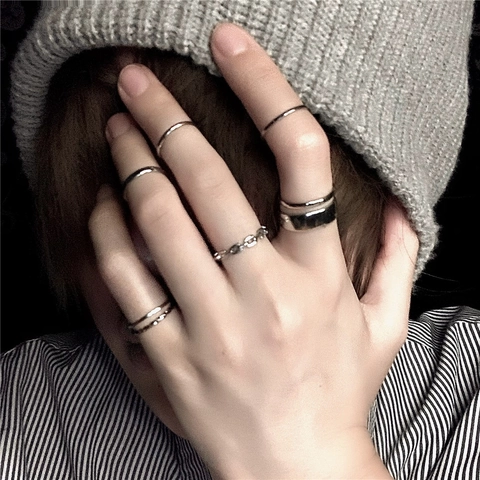 Bague en Alliage Luxe Léger Japonais pour Femmes Minimaliste Or Argent Cœur Émail Perle Artificielle Bijoux de Mode