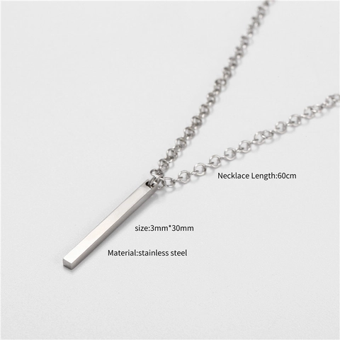 Minimalist Stainless Steel Pendant Necklace For Men Unisex Geometric Map Star Lotus Hamsa Hand Peace Sign Jewelry Gift