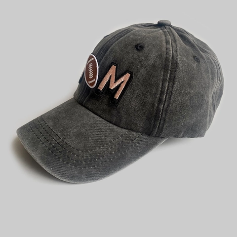 Berretto da Baseball Ricamato Rugby Mom in Cotone Lavato Vintage Berretto Sportivo Distressed American Western Trucker Hat