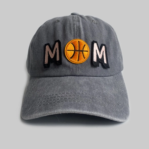 Berretto da Baseball in Cotone Lavato Vintage Ricamo MOM Basket Regolabile Dad Hat per Uomo Donna Retro Denim Sport Cappello Sole Regalo