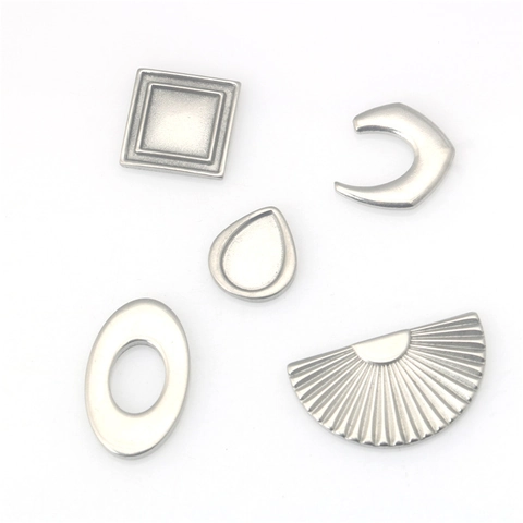 Stainless Steel Geometric Pendant Water Drop Square Moon Oval Fan Shape DIY Jewelry Accessories For Necklace Bracelet Pendant