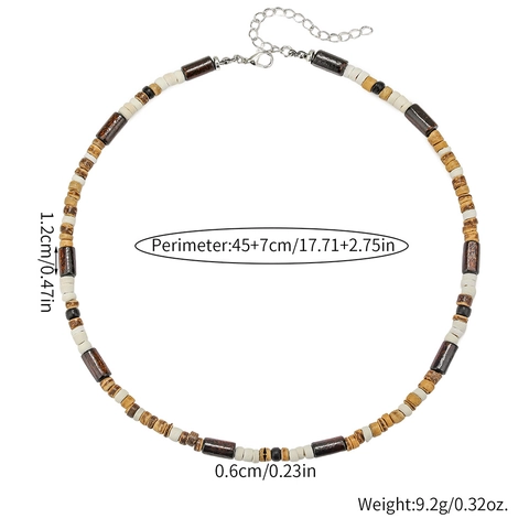 Bohemian Handgemacht Kokosnussschale Holz Perlenkette Herren Damen Ethnisch Surfer Strandkette Schmuck Geschenk