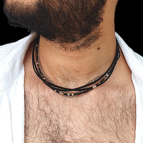 Colliers en pierre naturelle pour homme