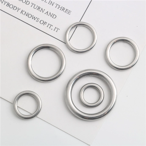 Polished Stainless Steel Seamless Round Rings For DIY Jewelry Making Circle Metal O-Ring Accessories For Necklace Bracelet