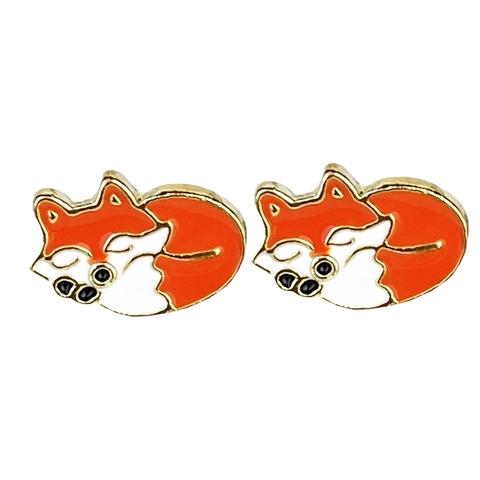 Thanksgiving Autumn Theme Stud Earrings Set Alloy Enamel Fox Turkey Football Pumpkin Festive Jewelry Gift For Women