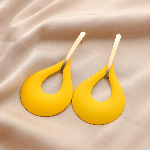 Geometrische Hängeohrringe Für Damen Übertriebene Legierung Emaille Wassertropfen Schmetterling Herz Form Mode Schmuck Party