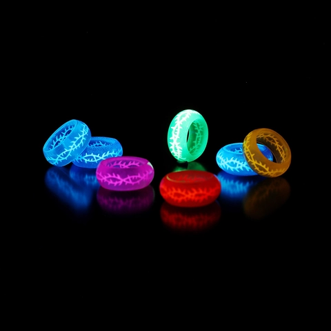 Leuchtender Harz Ring Personalisierte Dorn Rebe Muster Mode Unisex Nacht Fluoreszierende Fingerring Trendiger Schmuck