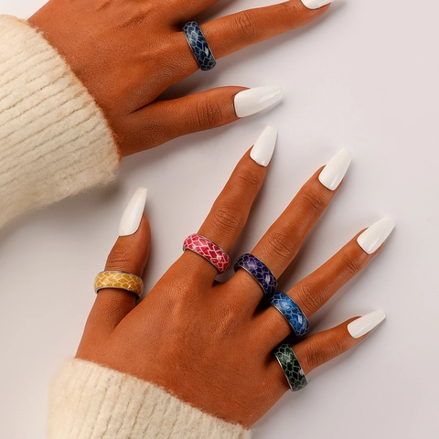 Leuchtend Drachenschuppen Edelstahl Ring Im Dunkeln Leuchten Mode Fischschuppen Muster Fingerring Für Herren Damen Schmuck