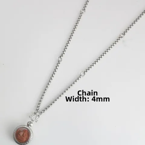 Vintage Stainless Steel Thai Amulet Box Chain Necklace For Men Women Multiple Hook Religious Cultural Jewelry Accessory