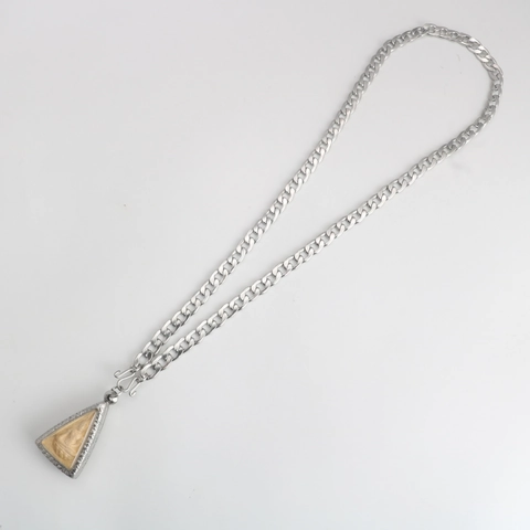 Minimalist Stainless Steel Curb Chain Necklace For Men Women Retro Thai Amulet Replacement Accessory Jewelry Chain Only