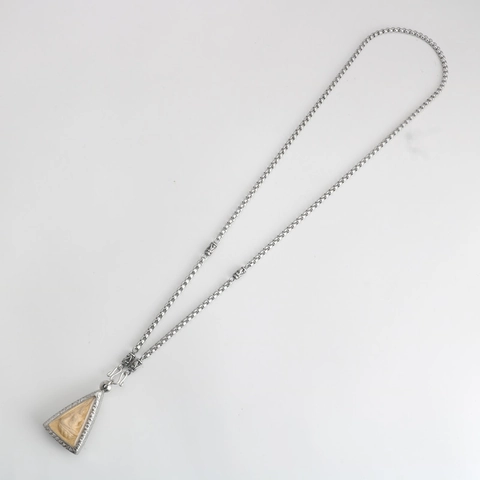 Vintage Stainless Steel Thai Amulet Necklace Chain Retro Religious Jewelry With Hooks For Pendant Men Women