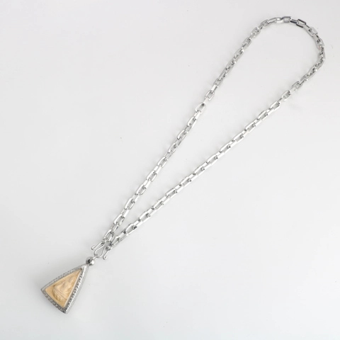 Vintage Wide Stainless Steel Square Box Chain Necklace Retro Industrial Style Plain Metal Chain For Religious Pendant Jewelry