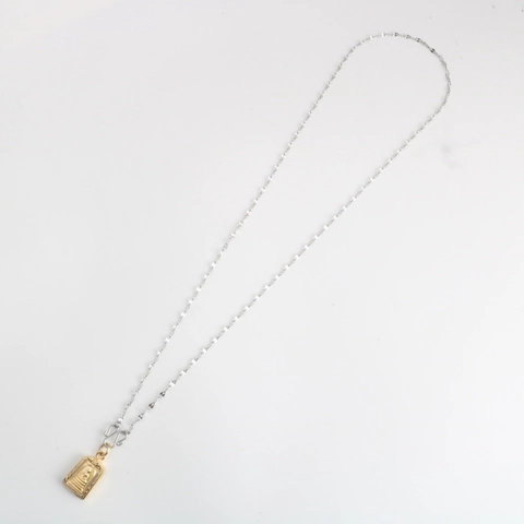 Titanium Steel Buddha Pendant Necklace Thai Amulet Style Gold Silver Two Tone Lip Chain For Men Women Religious Jewelry